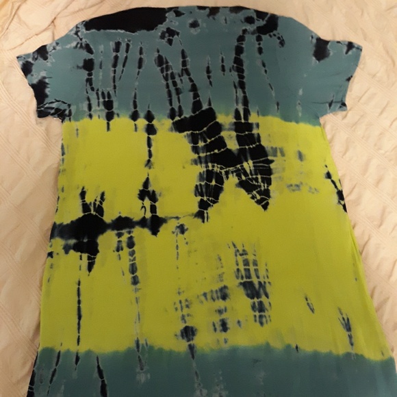 ARTSY OSO NEON TIE-DYE RAYON TEE,  XL - Picture 2 of 5